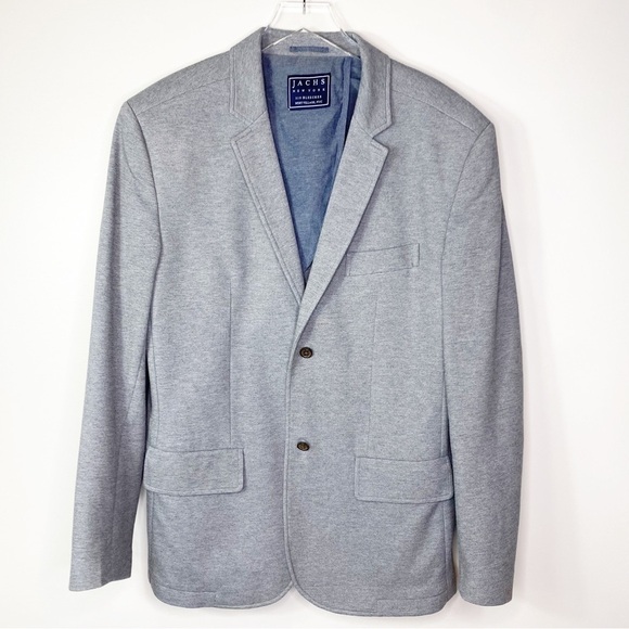JACHS Quinn Pique Cotton Blend Grey Blazer Sport Coat, Stitch Fix - Picture 2 of 10